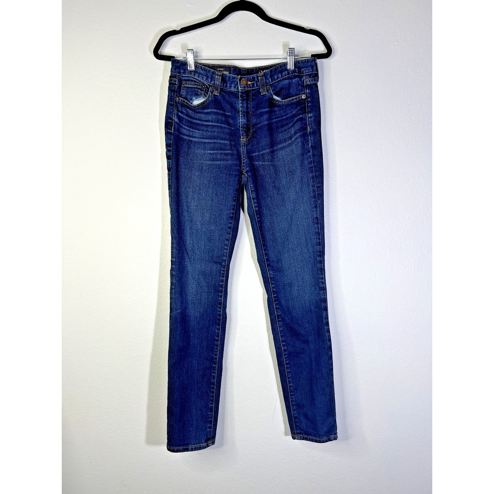J. Crew Women's Midrise‎ Toothpick Jeans Skinny Dark Wash Size 29R (30x30)